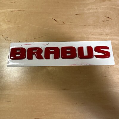 BRAND NEW ORIGINAL BRABUS TRUNK LOGO BADGE EMBLEM IN  RED Made By Brabus