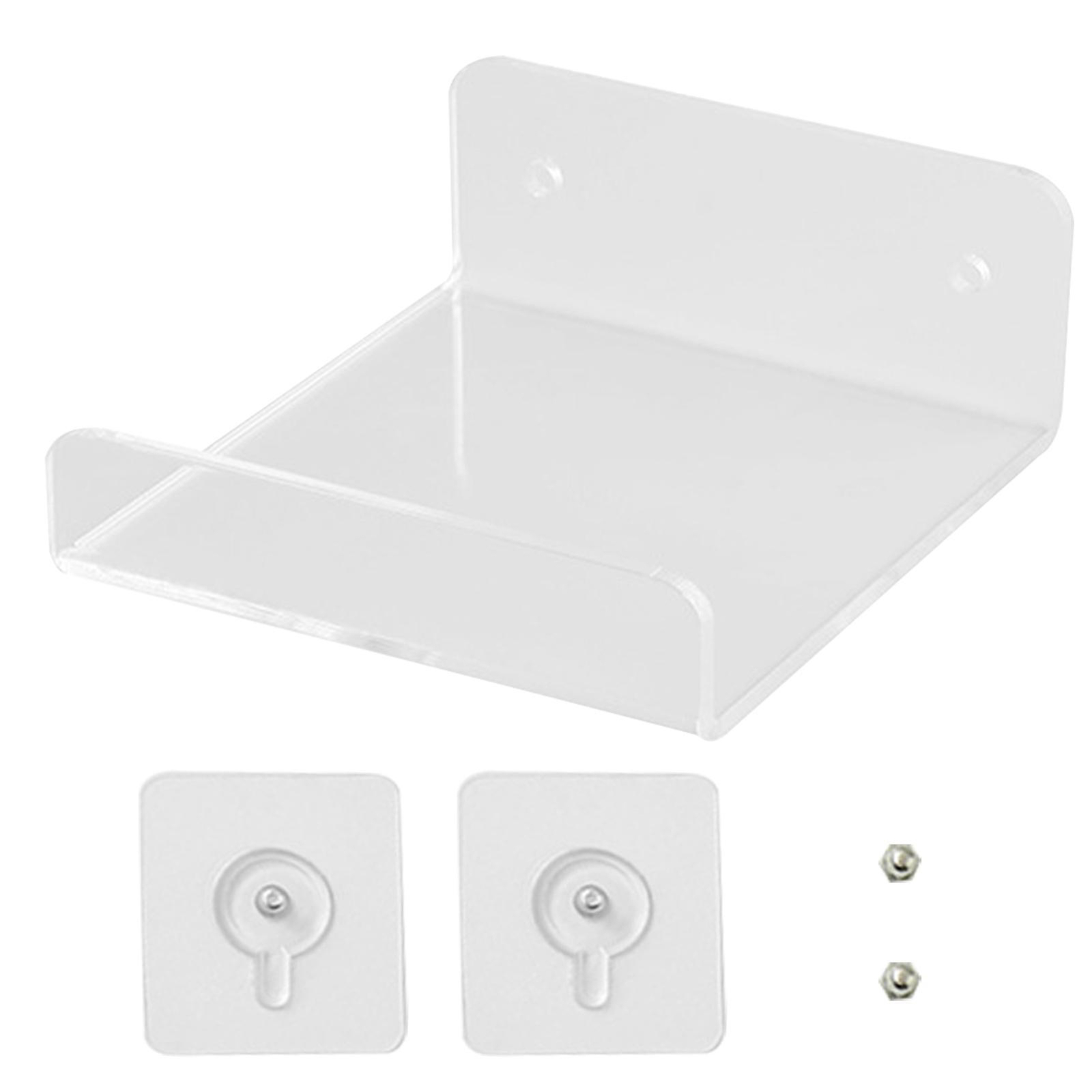 Wall Mounted Alarm Clock Book Security Camera Floating Shelf Clear Acrylic