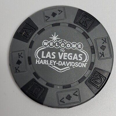 Harley Davidson Poker Chip - Las Vegas , NV - Gray & Black