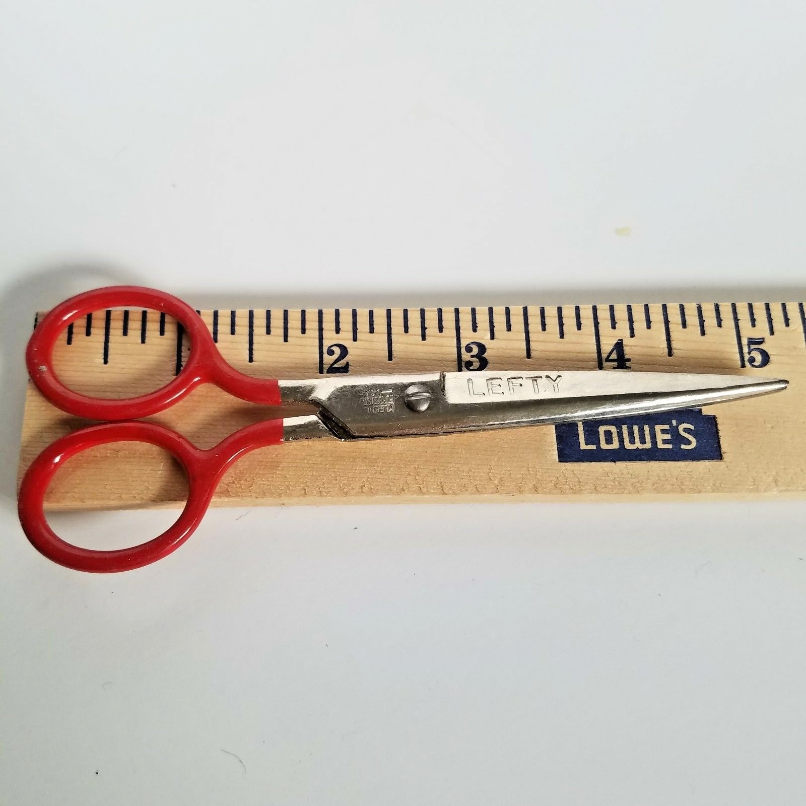 Vtg KLEENCUT Childs Lefty Left-Handed Scissors Pointy Red Handle Box of 8