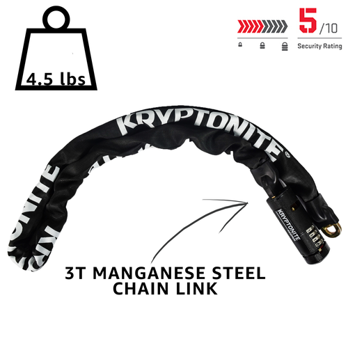 Kryptonite 003298 Keeper 712 Chain Lock with Combination