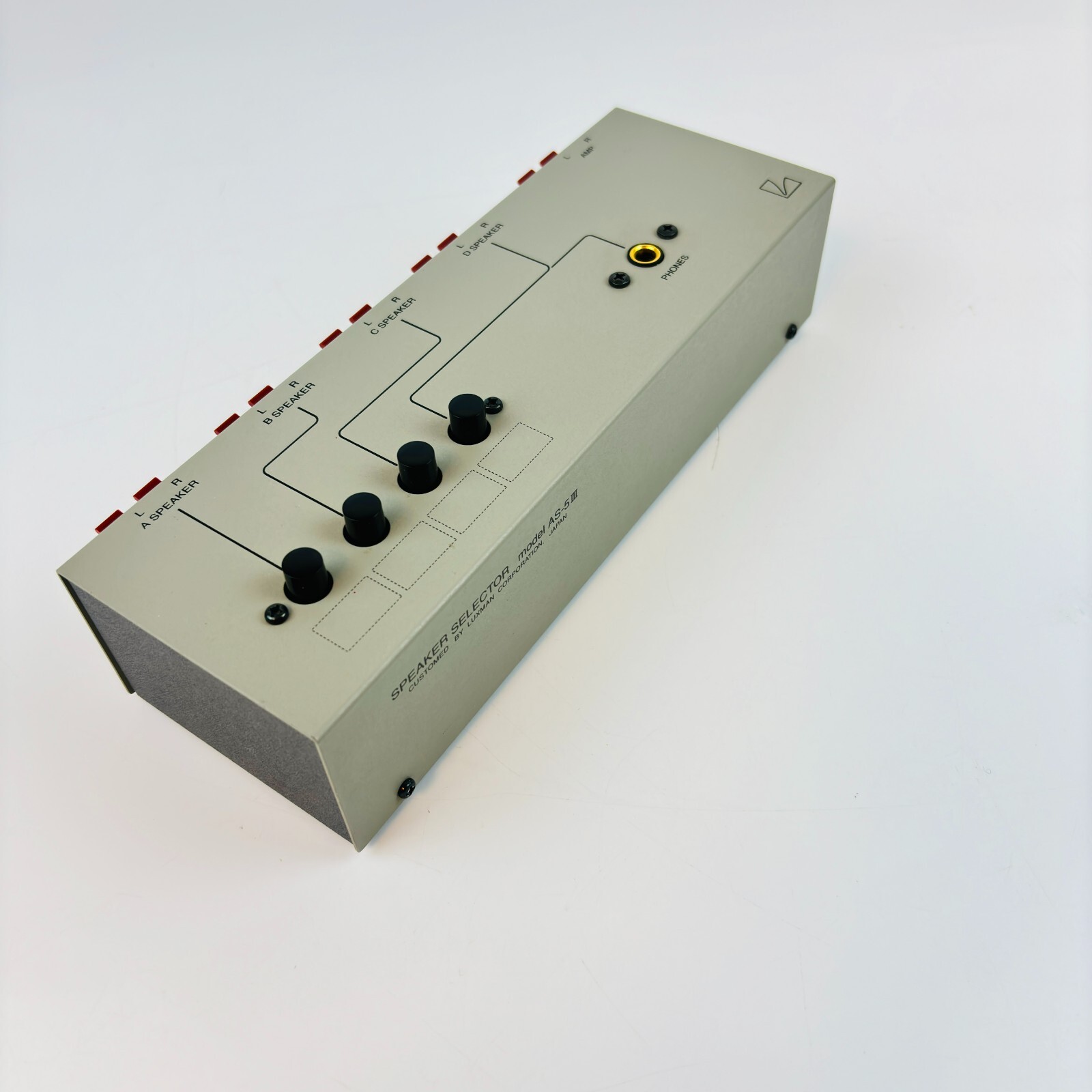 LUXMAN AS-5III Speaker Line Selector Silver Gray from japan
