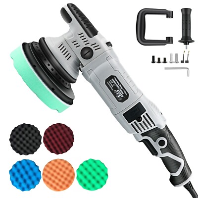 810W 6'' Dual Action Car Buffer Polisher Waxer Auto Polishing Machine Pad