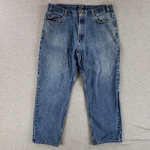 Kirkland Signature 40x30 Blue Jeans Old School Quality Denim Work Pants Faded