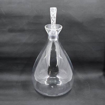 Signed Lalique Phalsbourg Crystal Decanter w/ Stopper