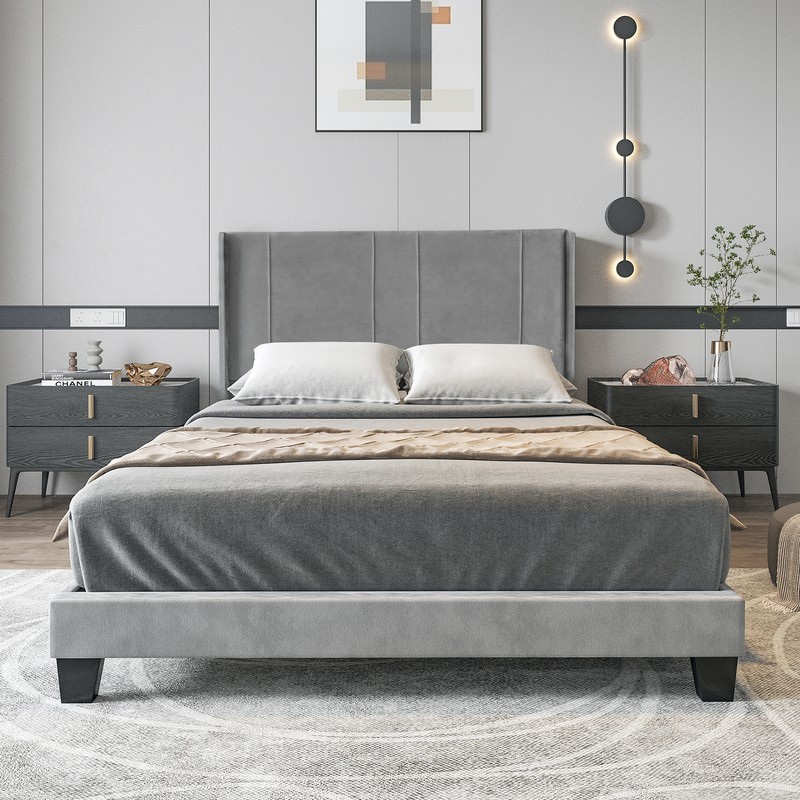 Platform Headboard Mattress Foundation