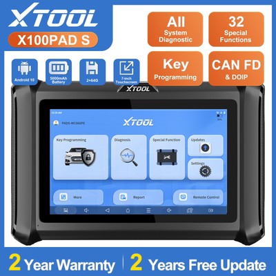 XTOOL X100PAD S All Systems IMMO K*ey Programmer Diagnostic Scanner CAN FD DOIP