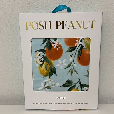 Posh Peanut Mirabella Mommy Robe Bamboo Lemons Oranges Size 2XL 16-18 NEW
