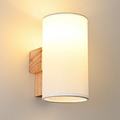 Gleonlux Applique da Parete Interno Vintage Lampada da Muro Legno Industriale