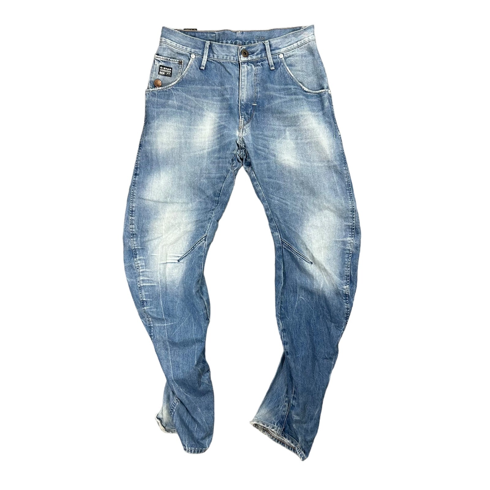 【WOOHWA】STRING CURVED JEAN WRUP Denim - 3 Button High Waisted - Full Length - Dark Blue