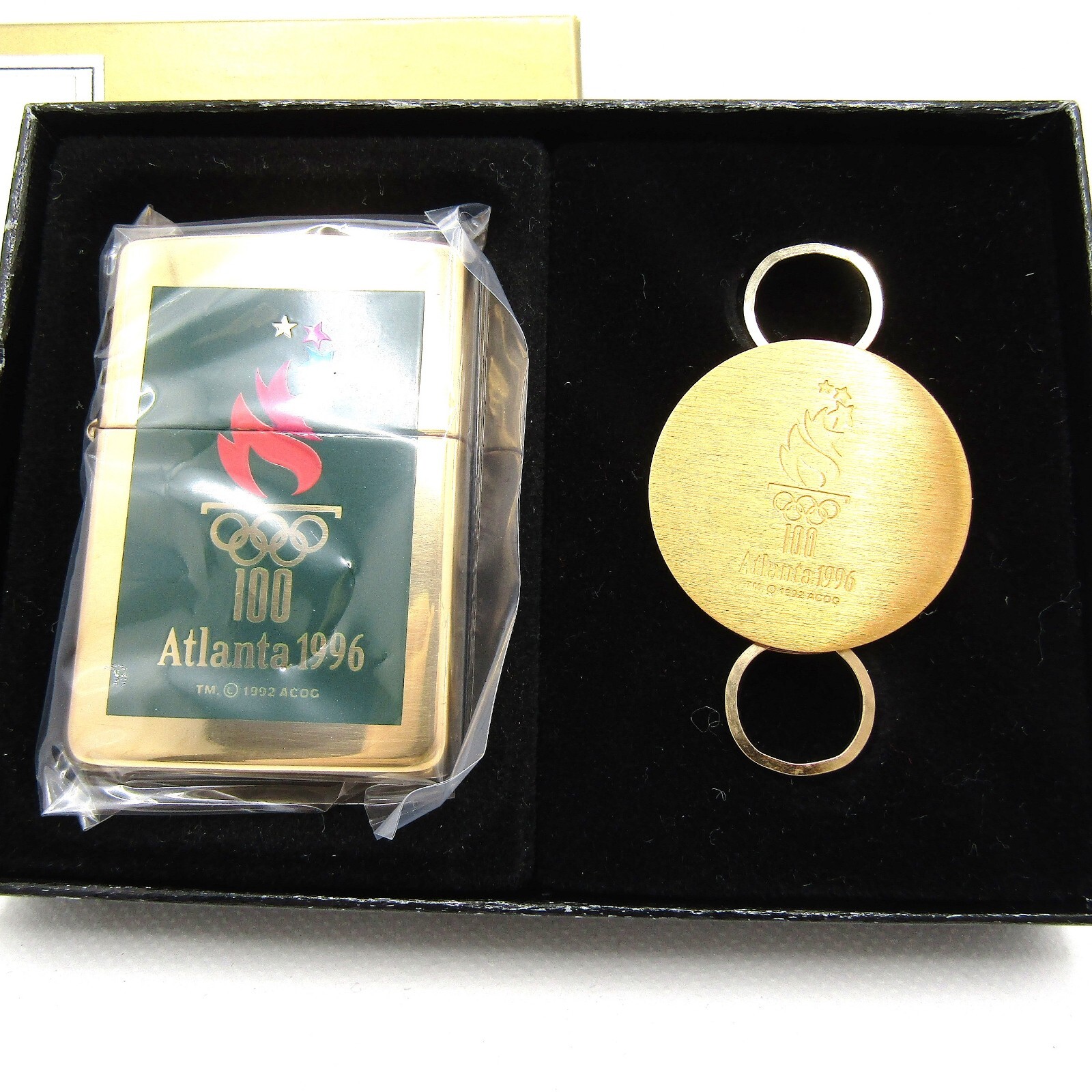 ZIPPO 1996 アトランタオリンピック Atlanta 1996 Olympic Games Solid Brass Zippo Oil Lighter Set