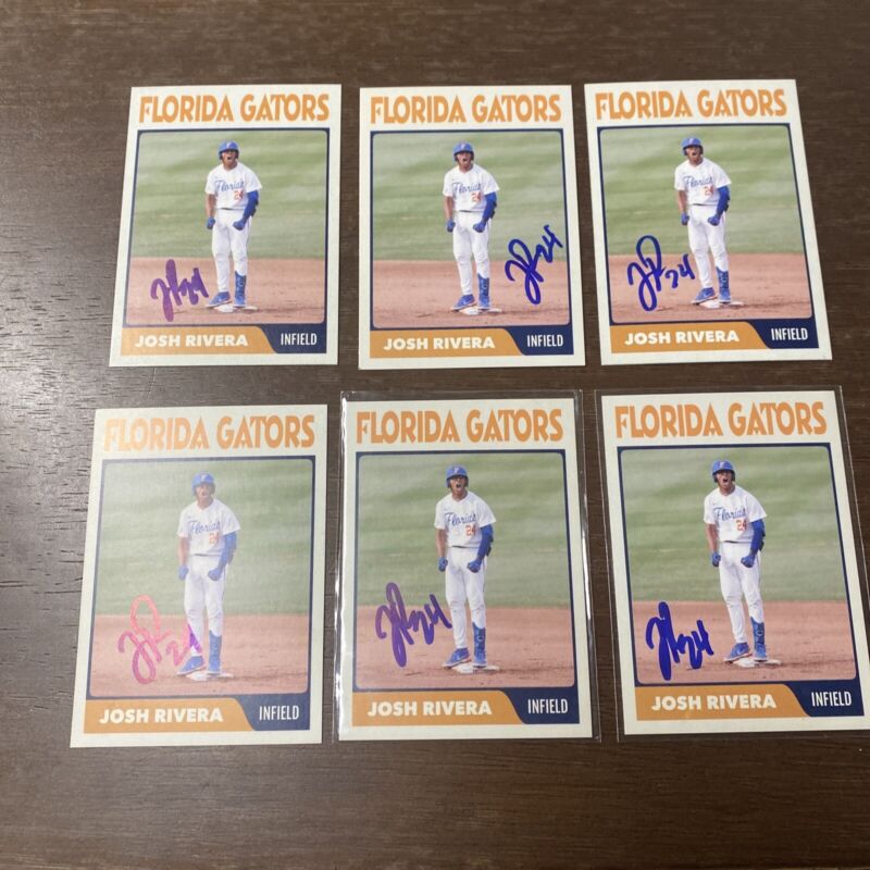 Josh Rivera  Autographed Florida Gators Baseball Card! NCAA!