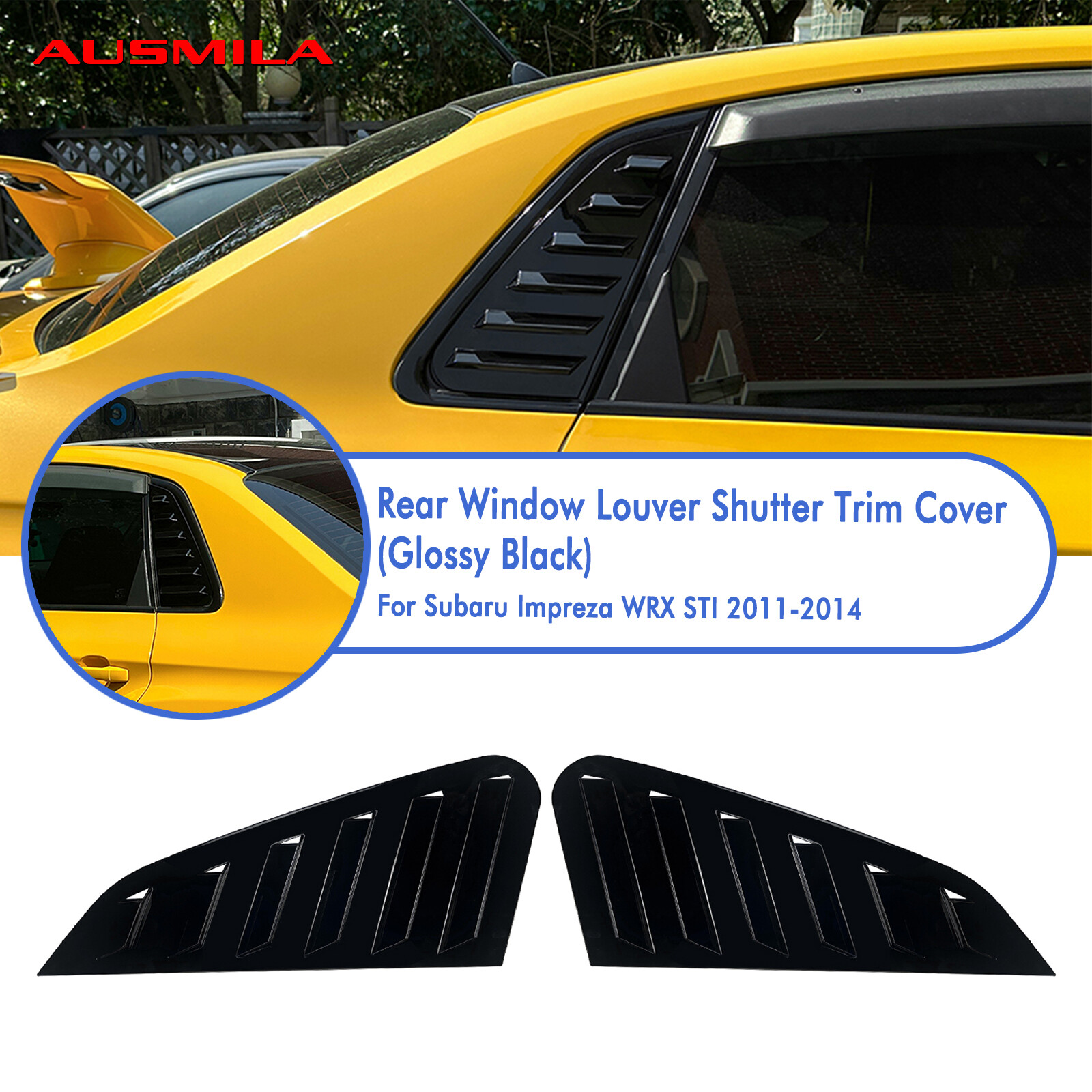 6PCS Rear Bumper Splitter Cover + Diffuser Shark Fins Spoiler Universal For Subaru Impreza WRX STI 2010-2022 Car – Buy The Best Products In The Online Store