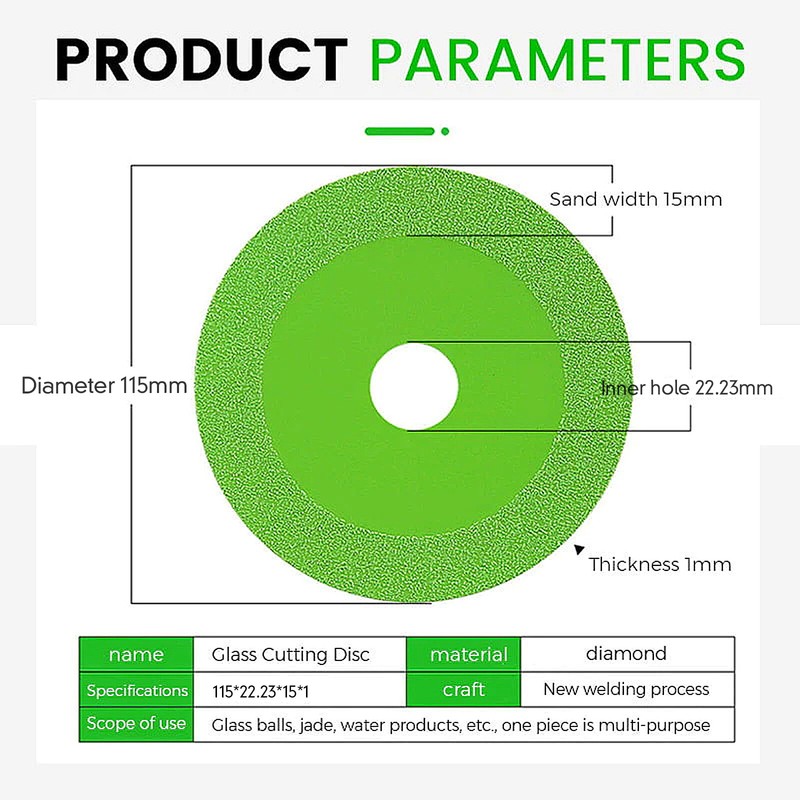 115/125mm Glass Cutting Disc Ceramic Tile Polishing Diamond Saw Blade Tools