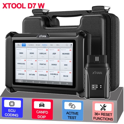 XTOOL D7W Wireless Diagnostic Scanner Bidirectional Control E/CU Coding Tools