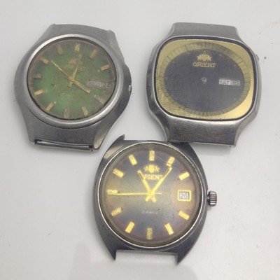 Lot of 3x Orient Japan 46961 46941 20321 Men's Wrist Watch For Parts Repair