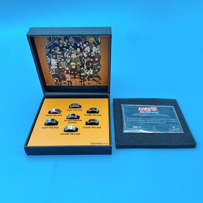 Naruto Shinobi Headband Ring Set Collector's Box GameStop Exclusive