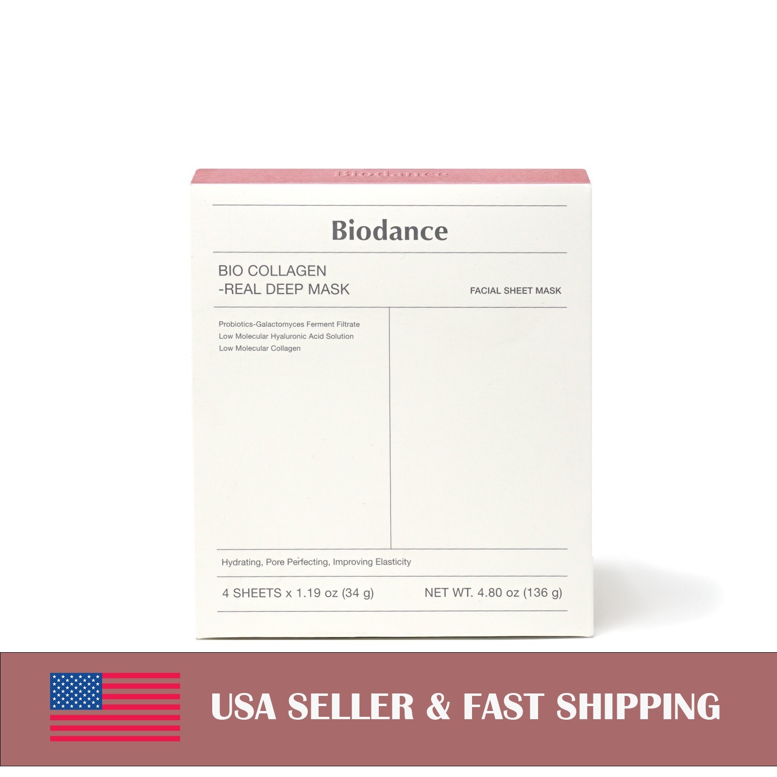 Biodance REAL DEEP MASK コラーゲン4枚入り（5個セット） Biodance Bio-Collagen Real Deep Mask (4 pcs)