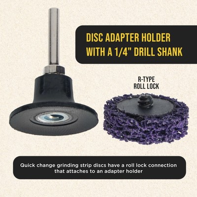 Dura-Gold 11 pc 2" Diameter Abrasive Stripping Brush Wheel Set with Backing Pad