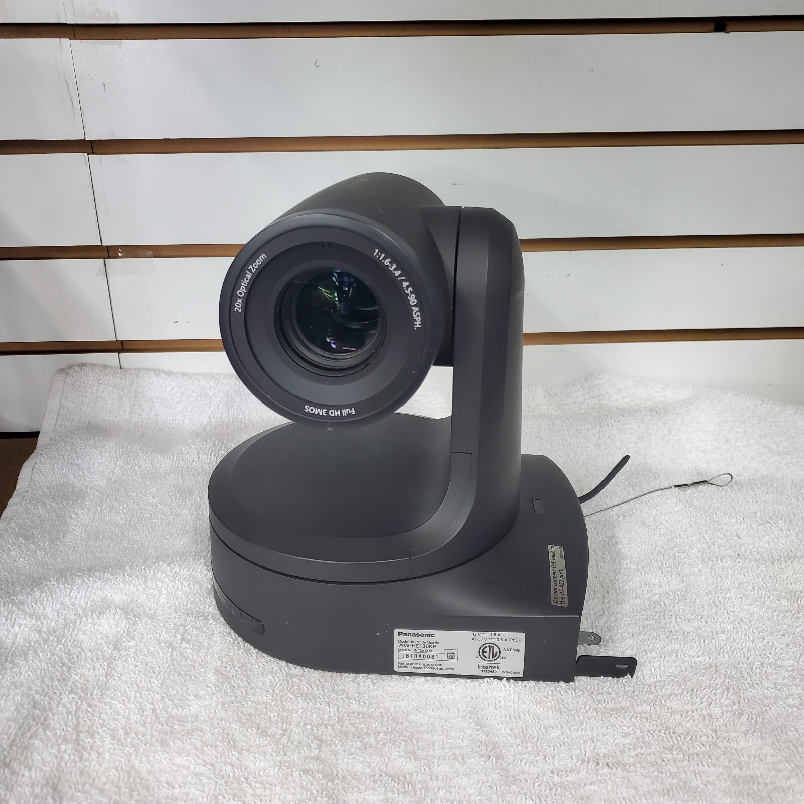 Panasonic AWHE130KP HD Integrated PTZ Camera Not Working, For Partsの