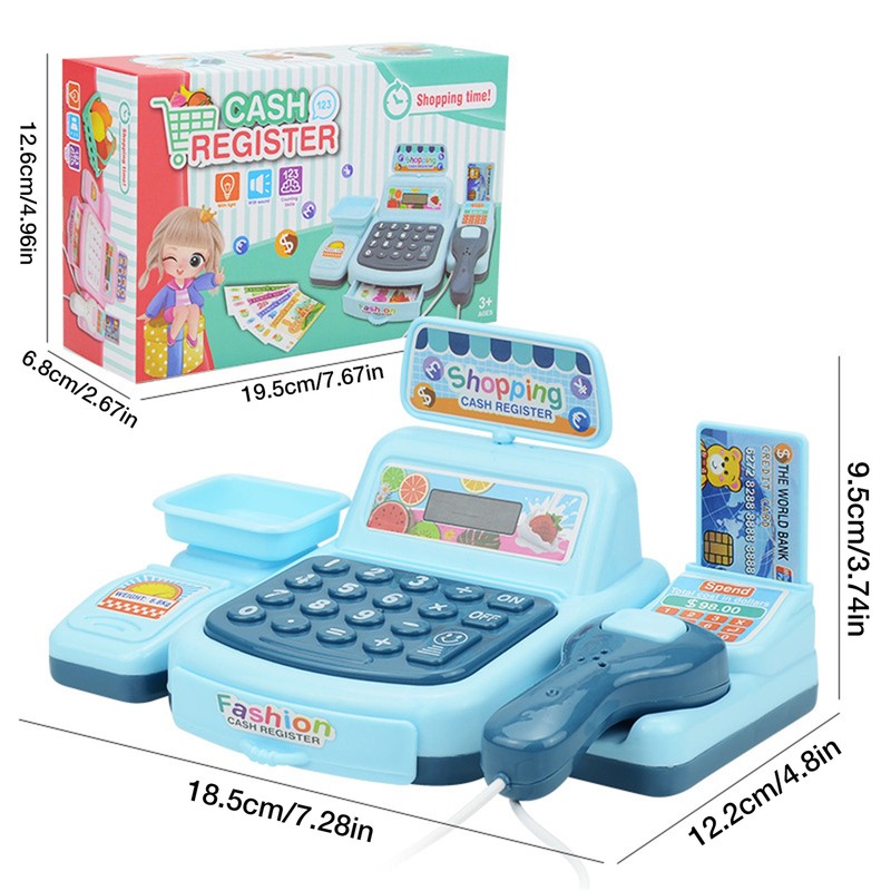 Kids Cash Register Supermarket Creative Toy Set Child Girl Pretend Cashier Toy