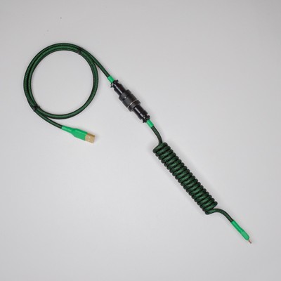 Custom Handmade Coiled Straight USB Keyboard Cable 