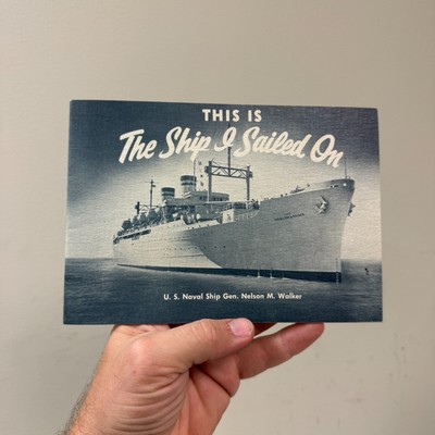 USNS General Walker - The Ship I Sailed On - VTG c.1950s  US Navy Booklet 