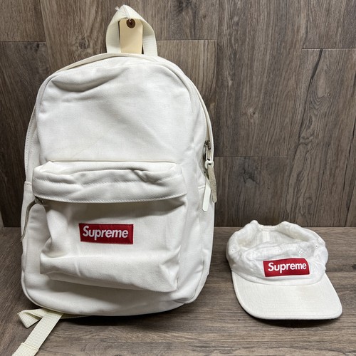 SUPREME CANVAS BACKPACK WHITE FW20 BOX LOGO And LINEN HAT – ASA