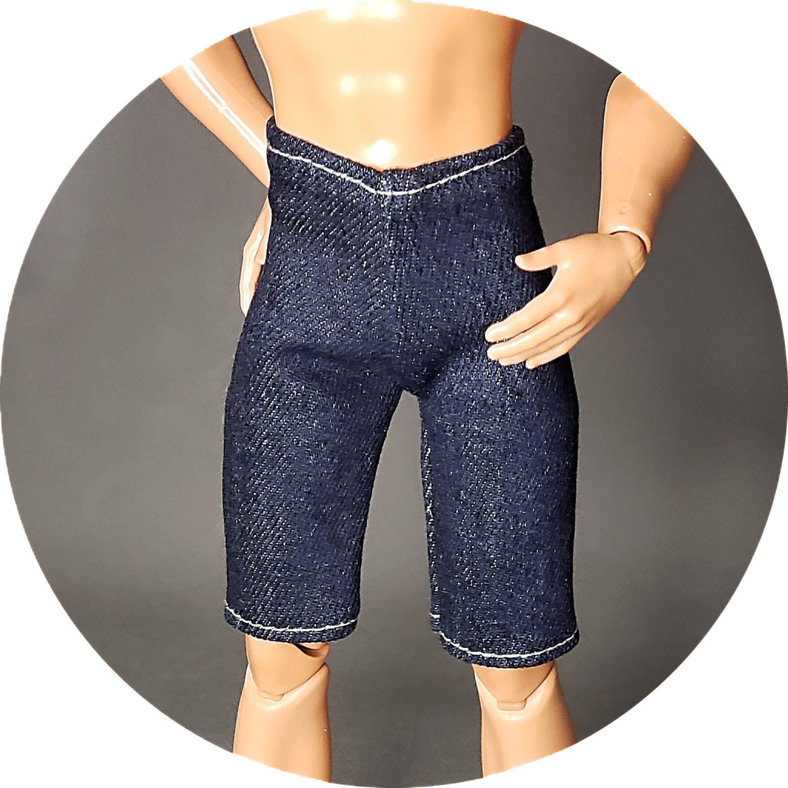 Navy blue shorts for 12 inch fashion male dolls