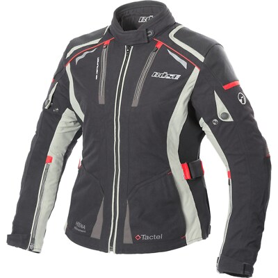Büse Motorradjacke Damen Gr. 40 Linda Motorrad Jacke wasserdicht schwarz-rot