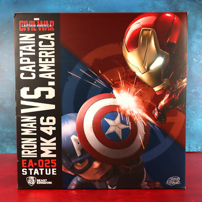 Beast Kingdom Egg Attack Statue EA-025 Iron Man MK46 Vs Captain America 2017 New