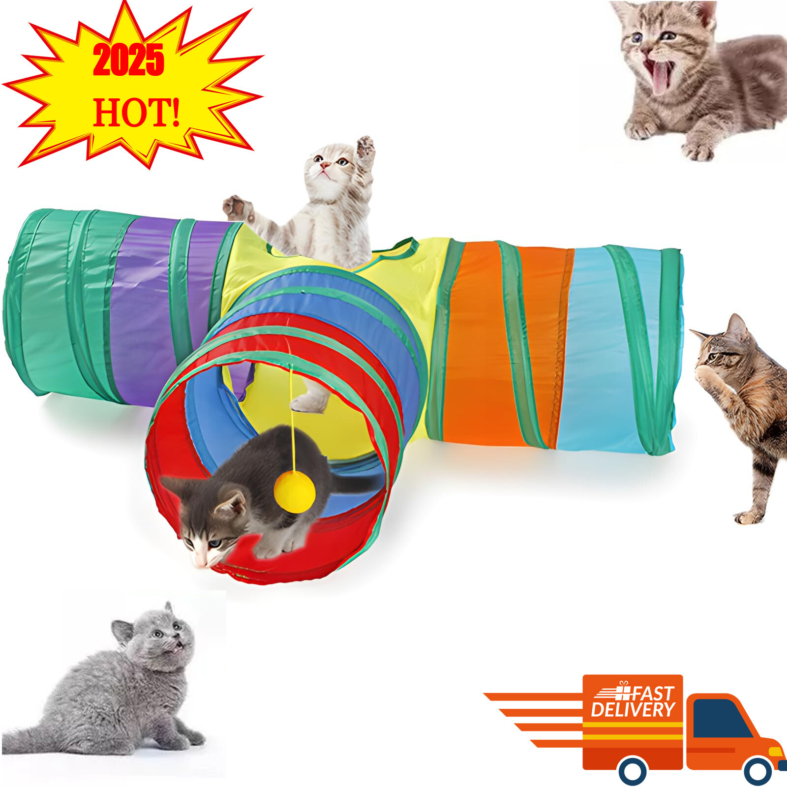 Guinea Pig Tunnel Small Animal Play Tunnel GNB PET 3-Way Bunny Tunnel ...
