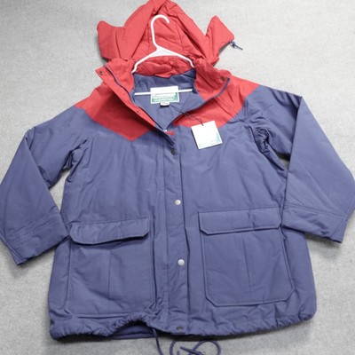 the Great Eddie Bauer Women's Jacket Large Blue Parka Hooded NEW