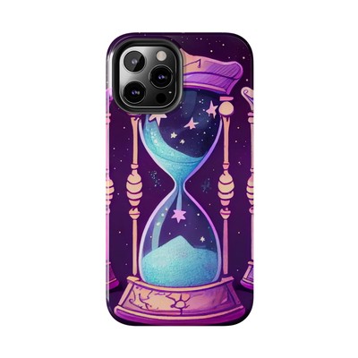 Cute Purple Celestial Cosmic Hour Glass Tough iPhone, Samsung Galaxy Case Cover