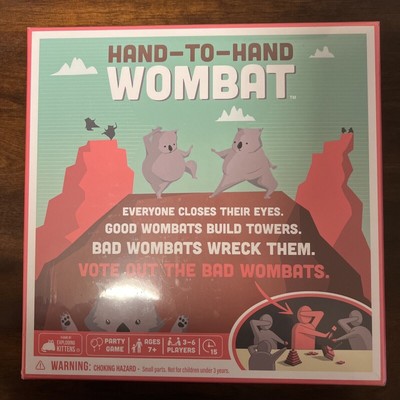 NEW Hand-To-Hand Wombat Party Game by Exploding Kittens  ~ AGE 7+ ~ 3-6 PLAYERS