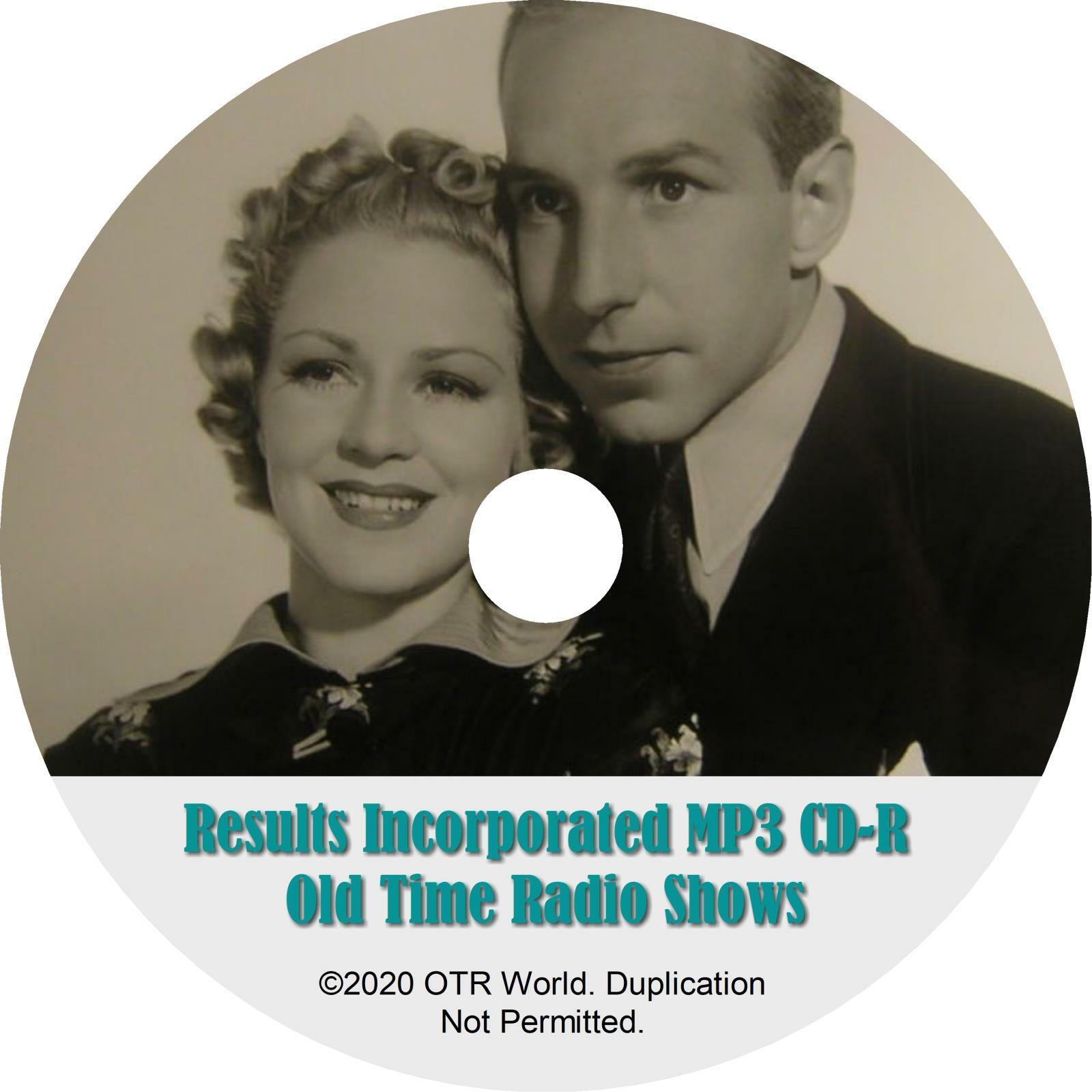 Results Incorporated OTR OTRS Old Time Radio Shows MP3 On CD-R 3 Episodes
