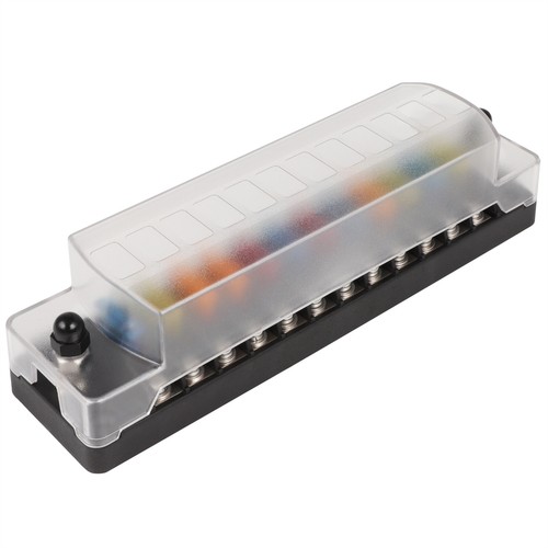 ?ATC/ATO 12 Way Blade Fuse Block Box Holder Universal Kit For Marine Car Truck