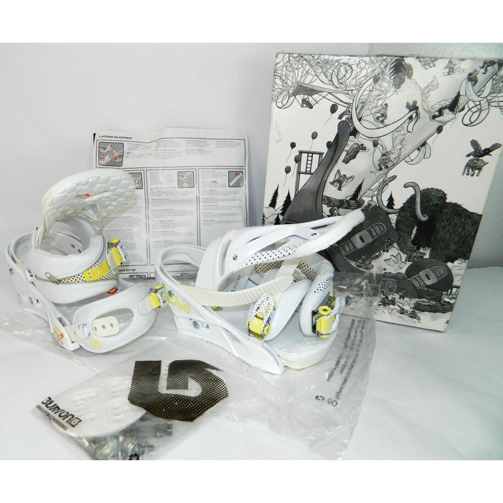 Burton Snowboard Bindings 2010 Lexa New Old Stock White Burton Snowboard Bindings 2010 Lexa New Old Stock White