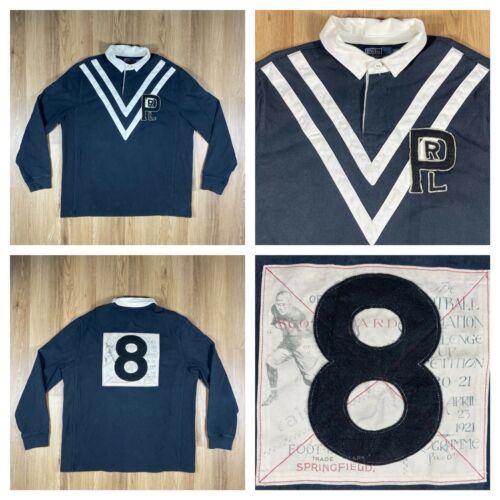 VTG Polo Ralph Lauren Rugby Football Long Sleeve Polo Shirt VTG Polo Ralph Lauren Rugby Football Long Sleeve Polo Shirt
