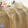 P Pothuiny Sheer Organza Fabric by The Yard, 3 Yards x 60 Inch Wide Bridal Champagne Organza Tulle Fabric Roll Shiny Gauze Fashion Dress Sewing Craft for Wedding Party Decorations Backdrop