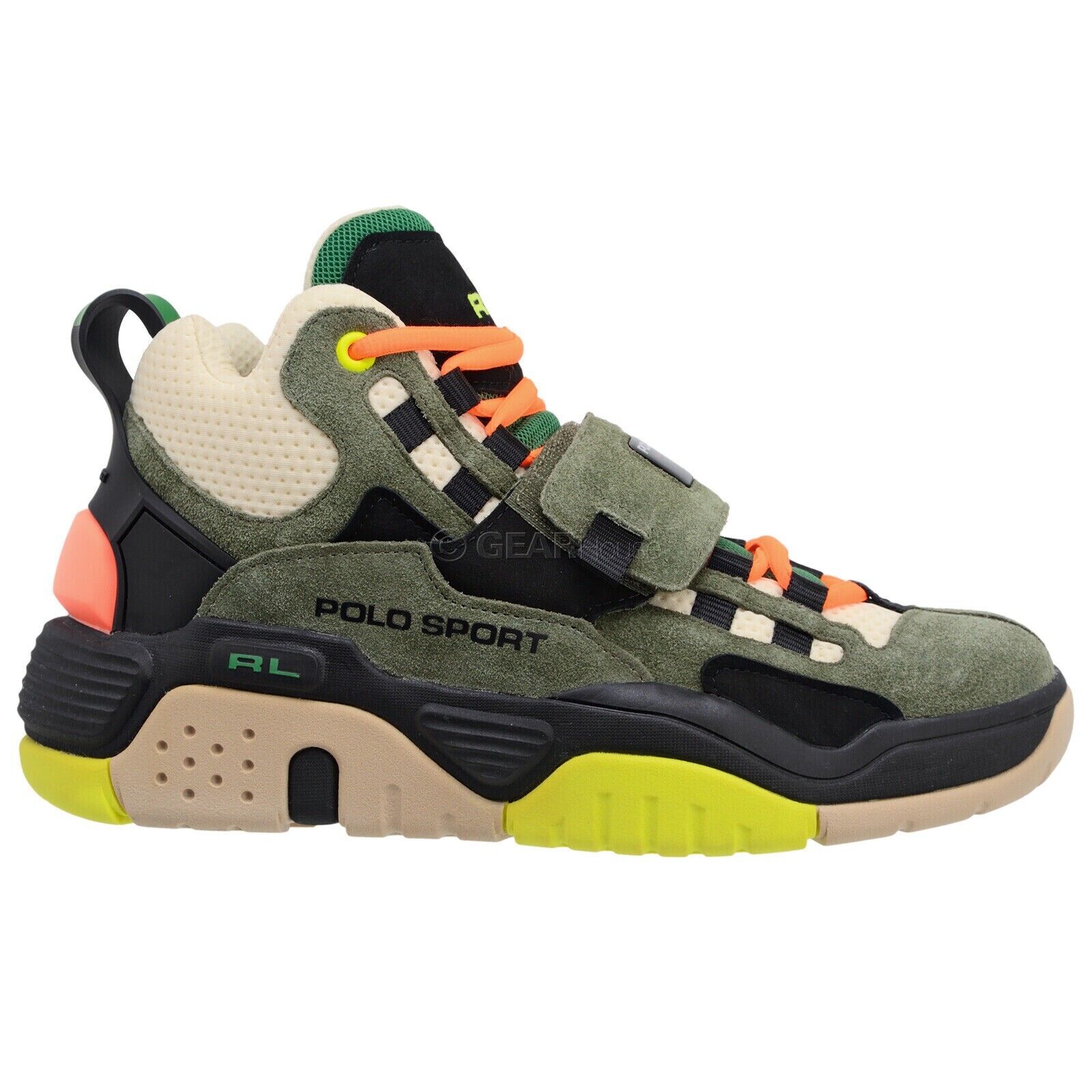 Ralph Lauren Polo Sport PS100 Mens High Top Shoes Black Ralph Lauren Polo Sport PS100 Mens High Top Shoes Black