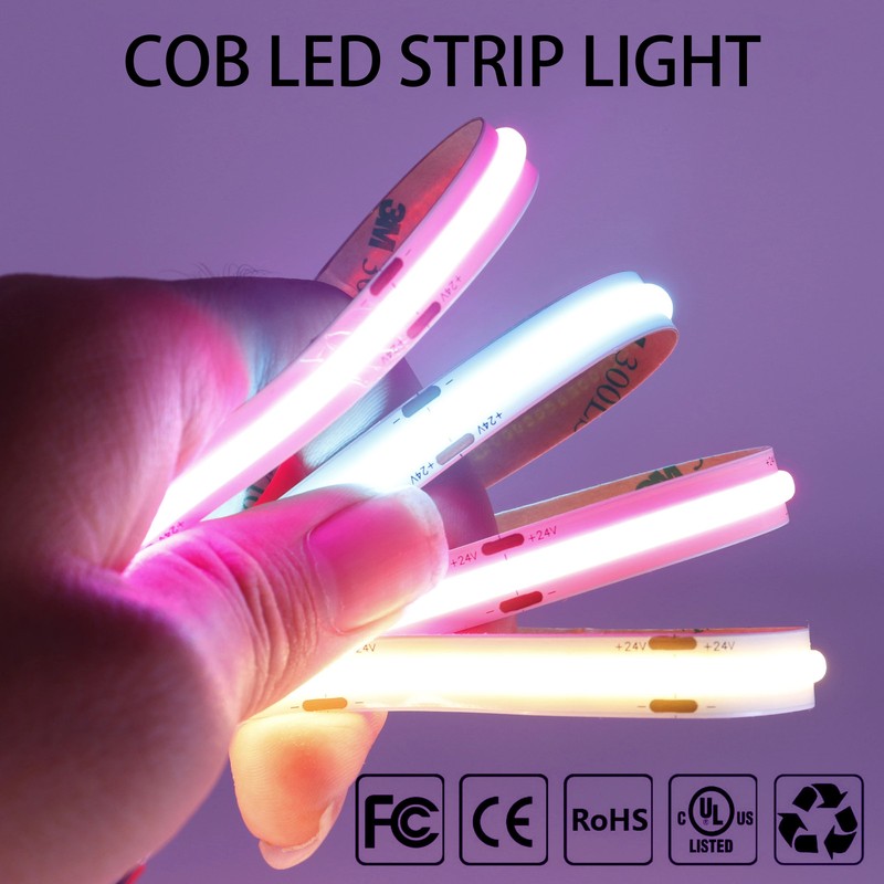 COB LED Strip Light High Density Linear Flexible Tape 480/528Leds/m Warm Nature