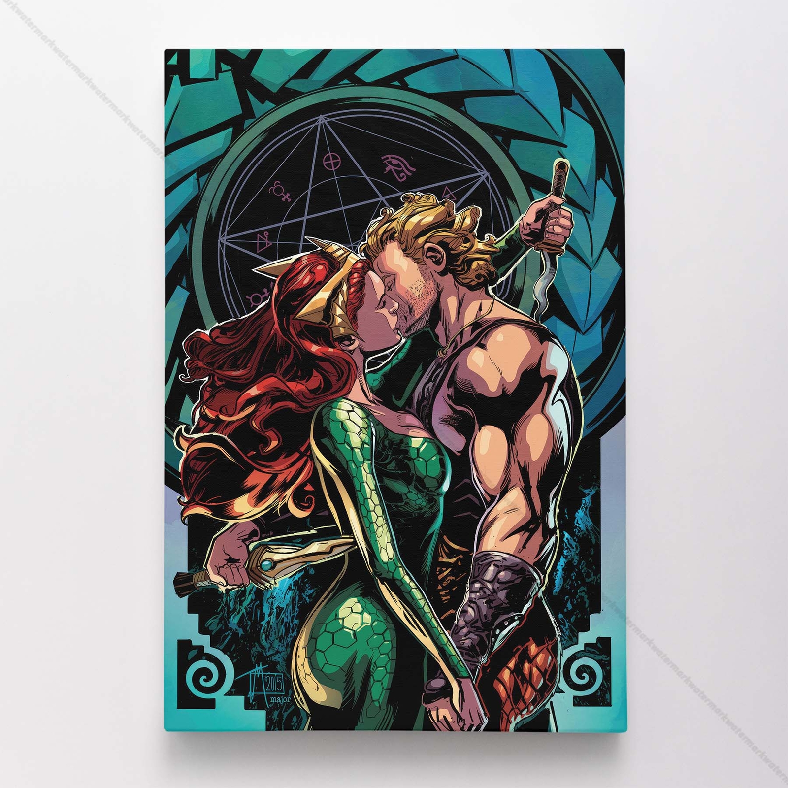 Aquaman Poster Canvas DC Comic Book Cover Justice League Art Print #8183