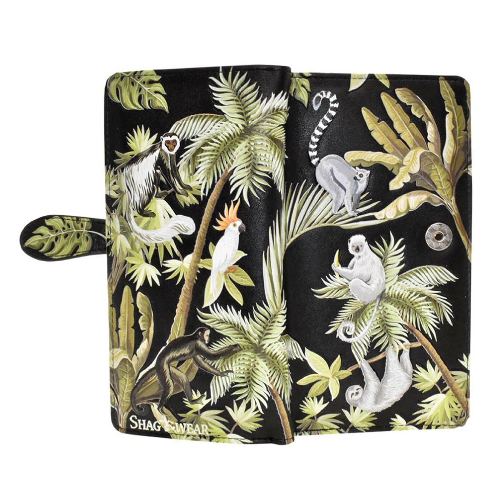Большой черный кошелек Shagwear Monkey Jungle на молнии, новый В НАЛИЧИИ 
