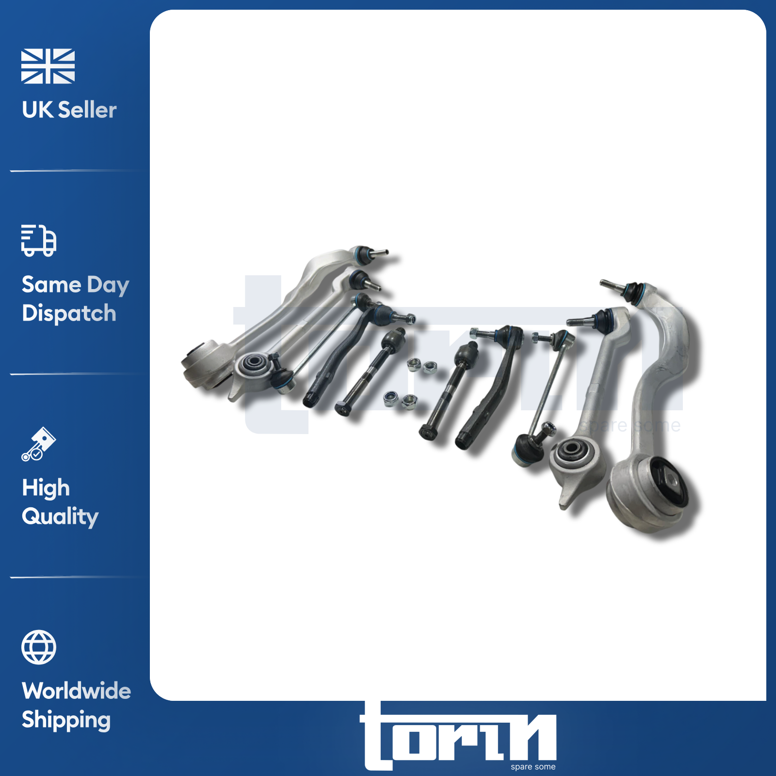 FOR BMW 5 SERIES E39 1995-2004 FRONT LOWER UPPER CONTROL ARM WISHBONE KIT SET