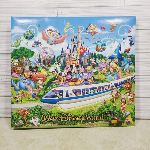 Walt Disney World Parks Vintage Retro Photo Album Scrapbook Blue 12x15”
