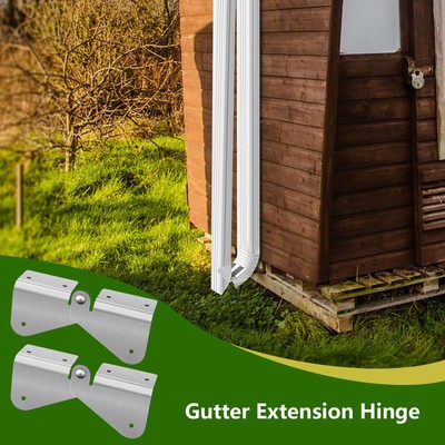 2 Pcs Gutter Extension Hinge Downspout Flip-Up Hinge Easy DIY Installn