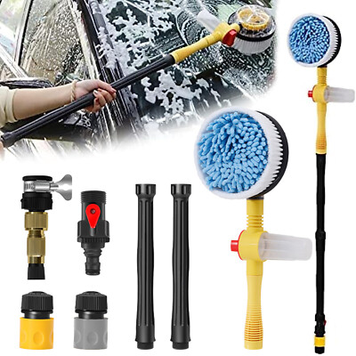 Auto Rotating Retractable Car Wash Brush with Long Handle 360° Spin Car Mop M8C1