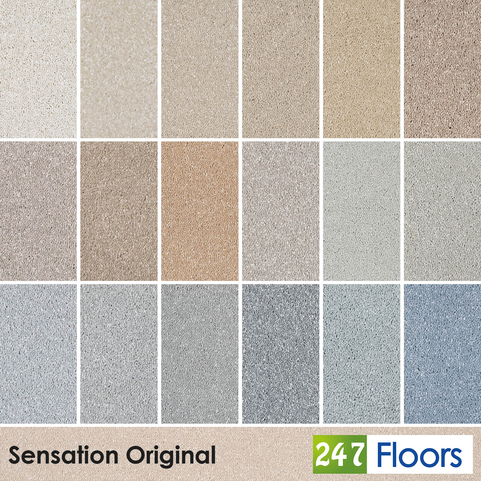Sensation Original 60oz Saxony Carpet Stain Resistant Bedroom Lounge 4m