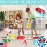 Kids Cleaning Toy Set for Toddlers with 3-in-1 Vacuum That Really Works, Mop and Broom Set and Pretend Play Household Cleaning Tools, Christmas Birthday Gift for Kids Toddlers Boys Girls Ages 3-5-8+